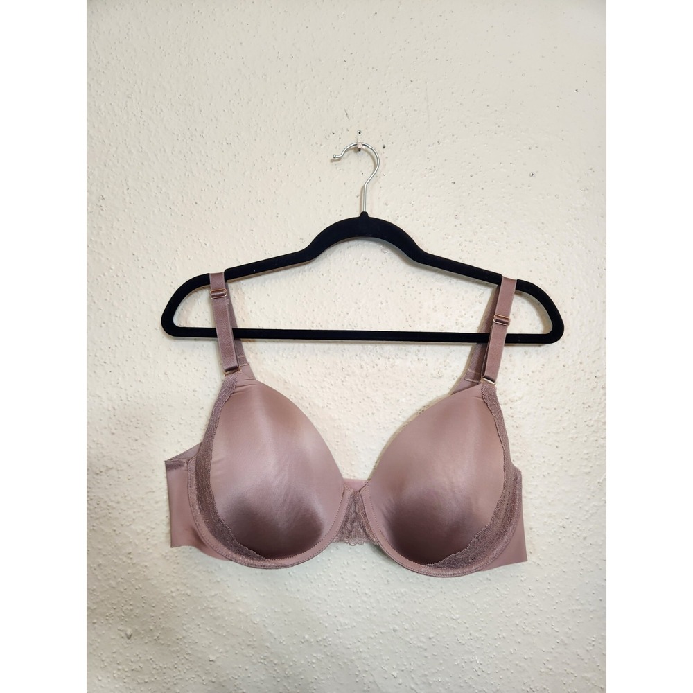 Soma Womens 38D Mauve Vanishing 360 Perfect Coverage Lace Trim Bra 112101